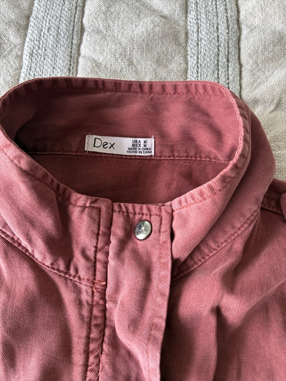 Dex rust coloured Button-Front Utility Jacket - Picture 2 of 9